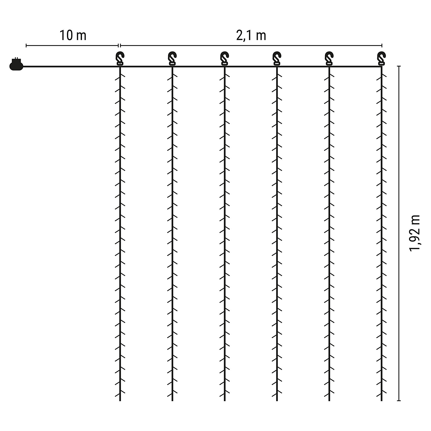 FARMHOUSE perdea luminoasa LED 1440L exterior