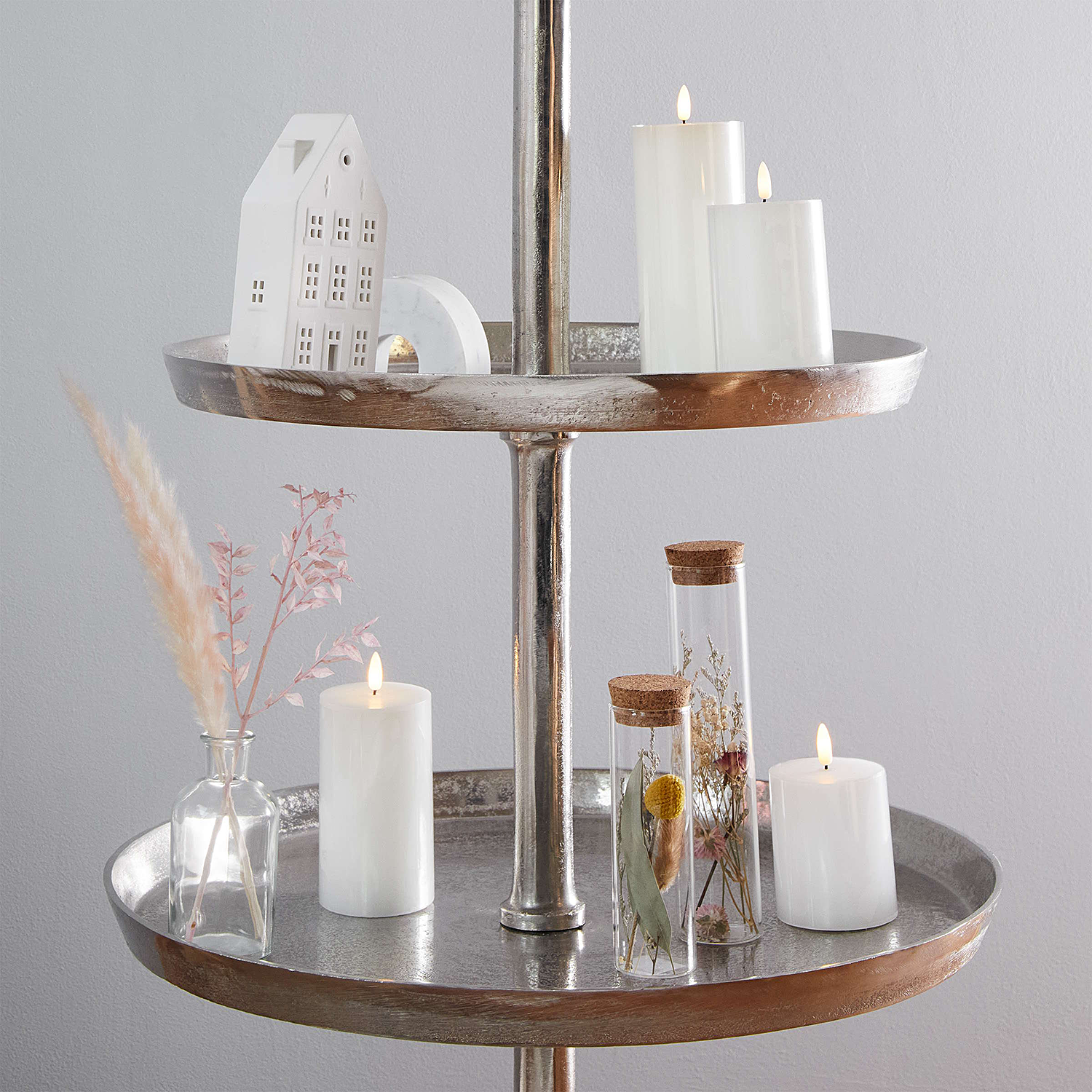 BANQUET etajera 6 nivele 200cm, argintie