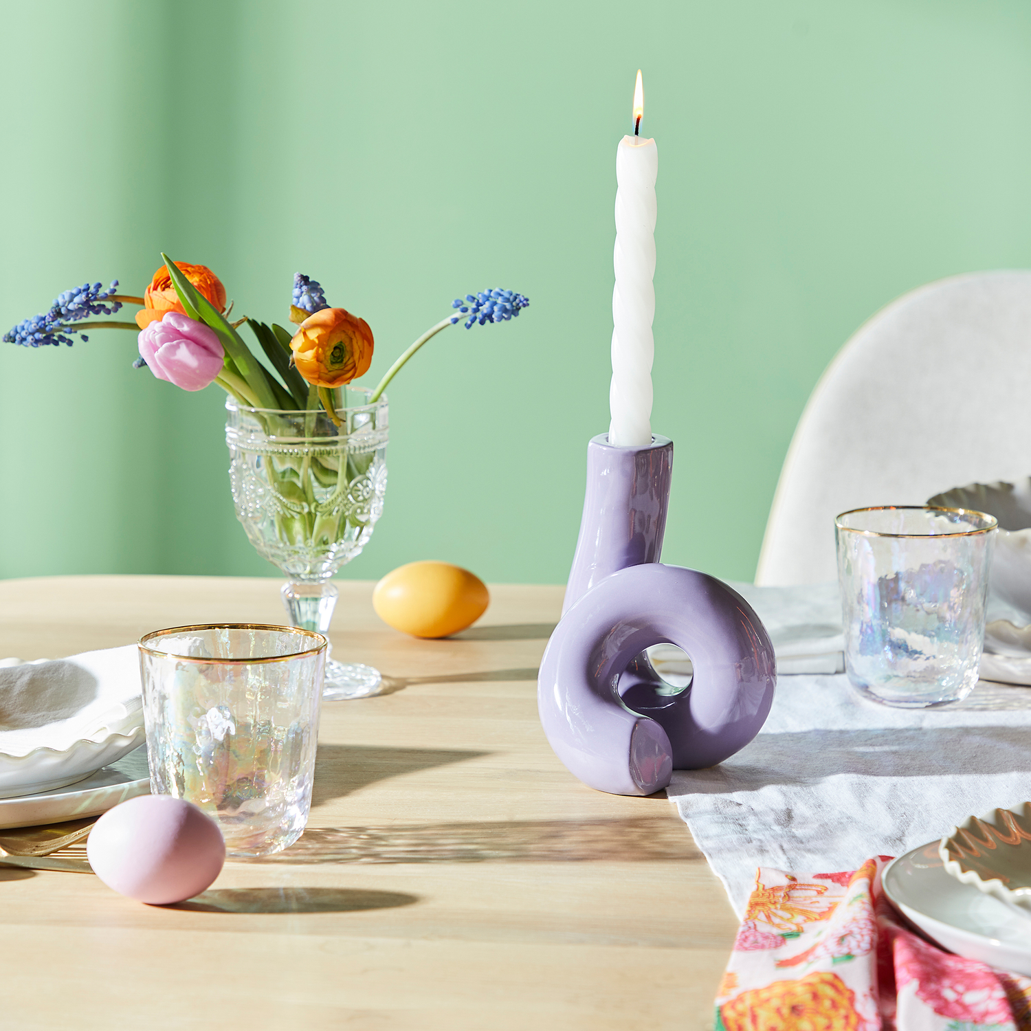 ROTATE suport pentru lumanare 15cm, mov