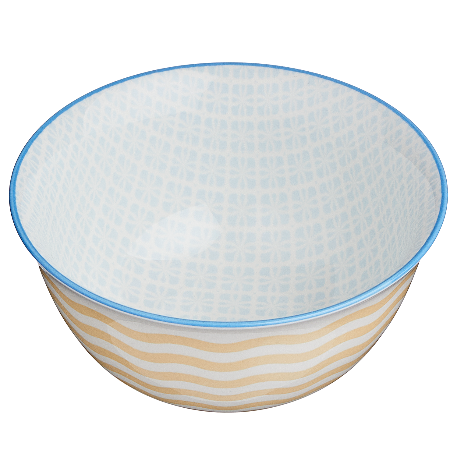 ORNAMENTS bol 520 ml, galben/albastru