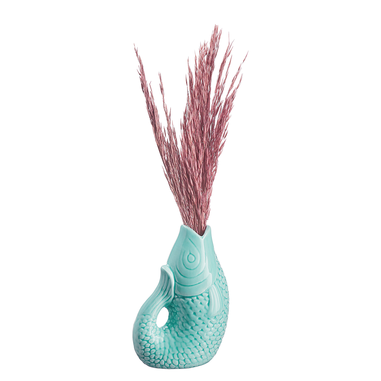 KOI mini vaza ceramica 12cm, turcoaz