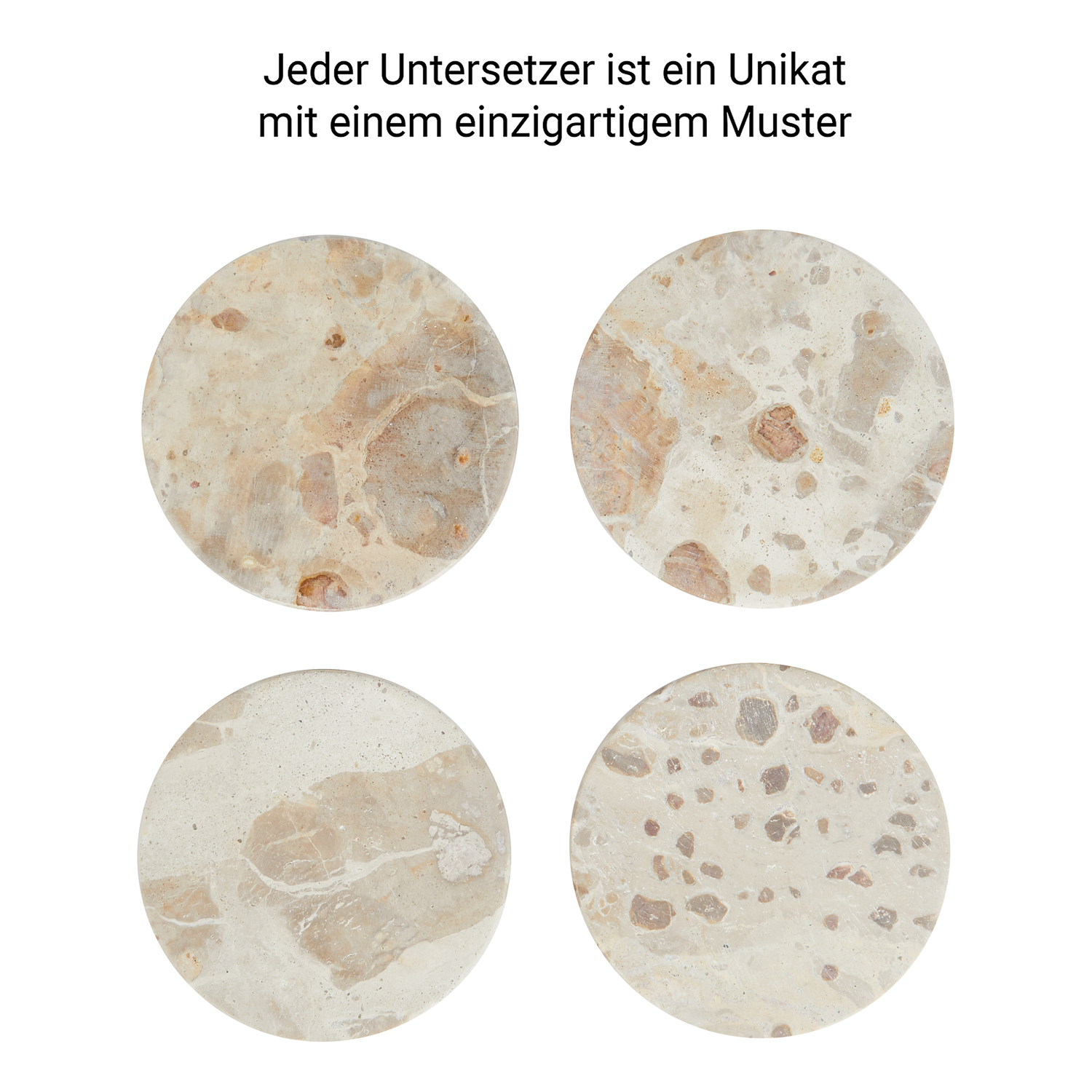 MARBLE suport pahare Ø10cm, bej