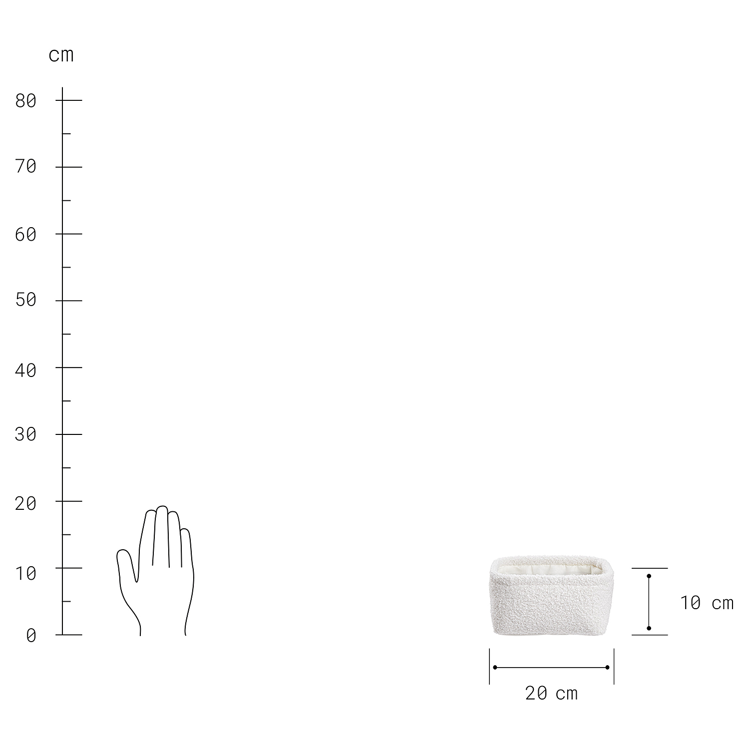 TODDY cos dreptunghiular S | mic