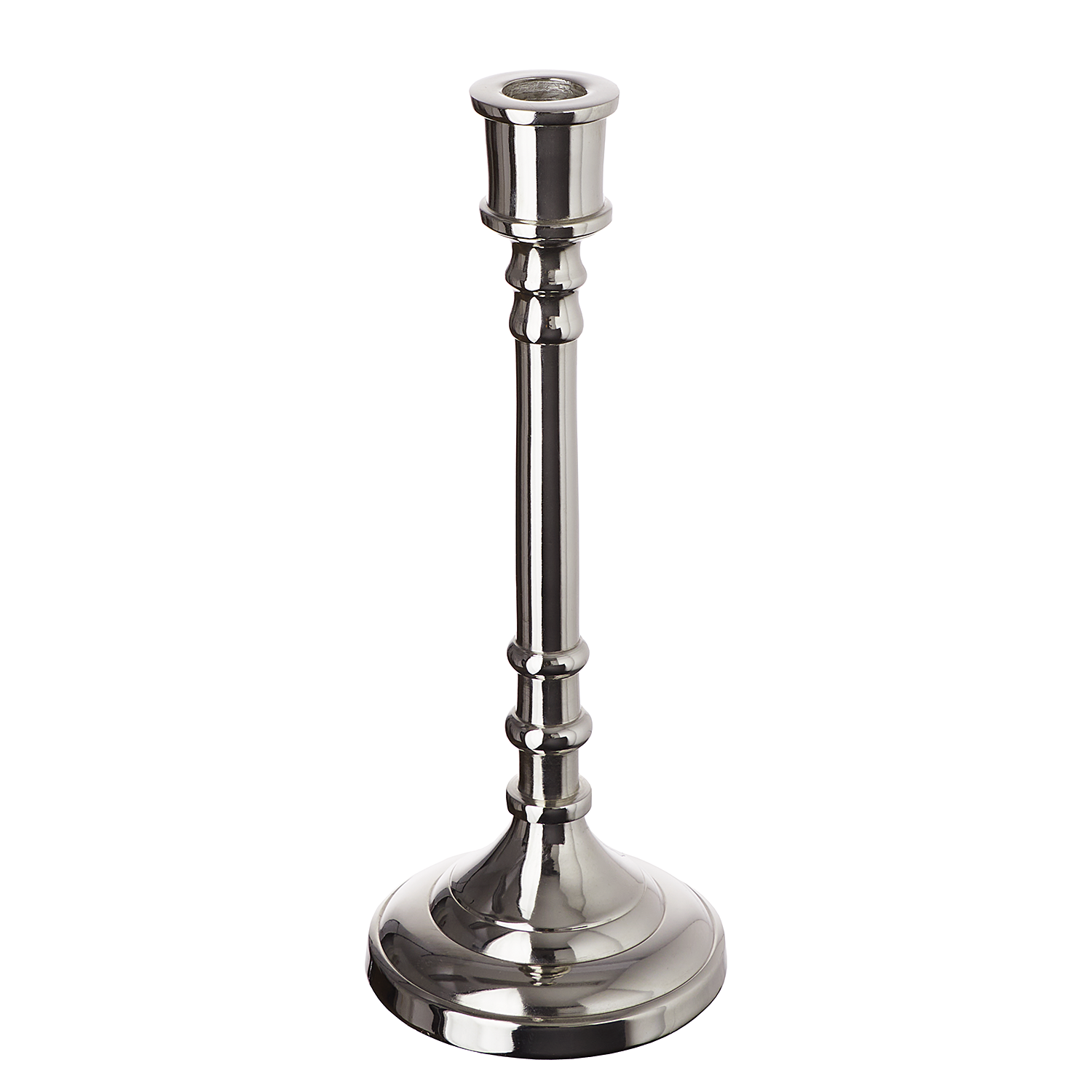 PURE CLASSICS suport pentru lumanare argintiu | 24 cm