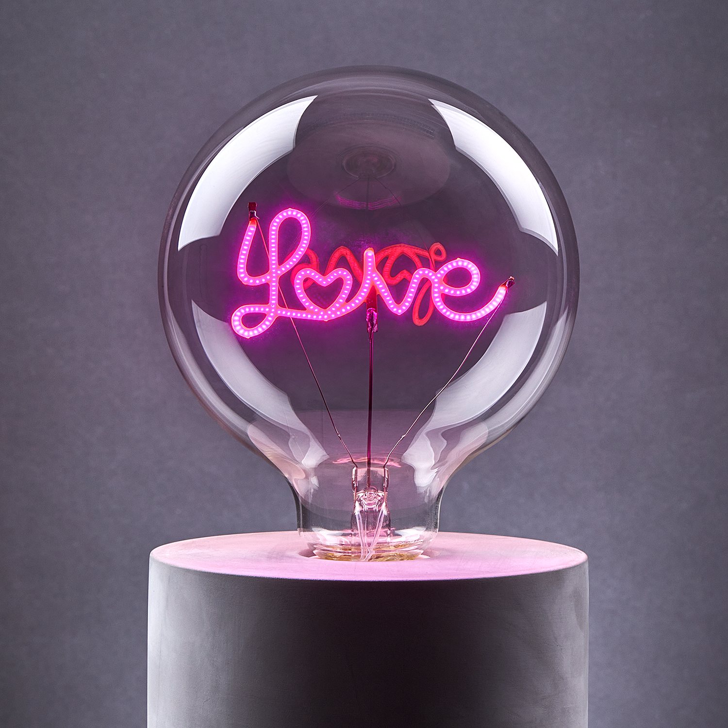 BRIGHT LIGHT bec LED - LOVE roz