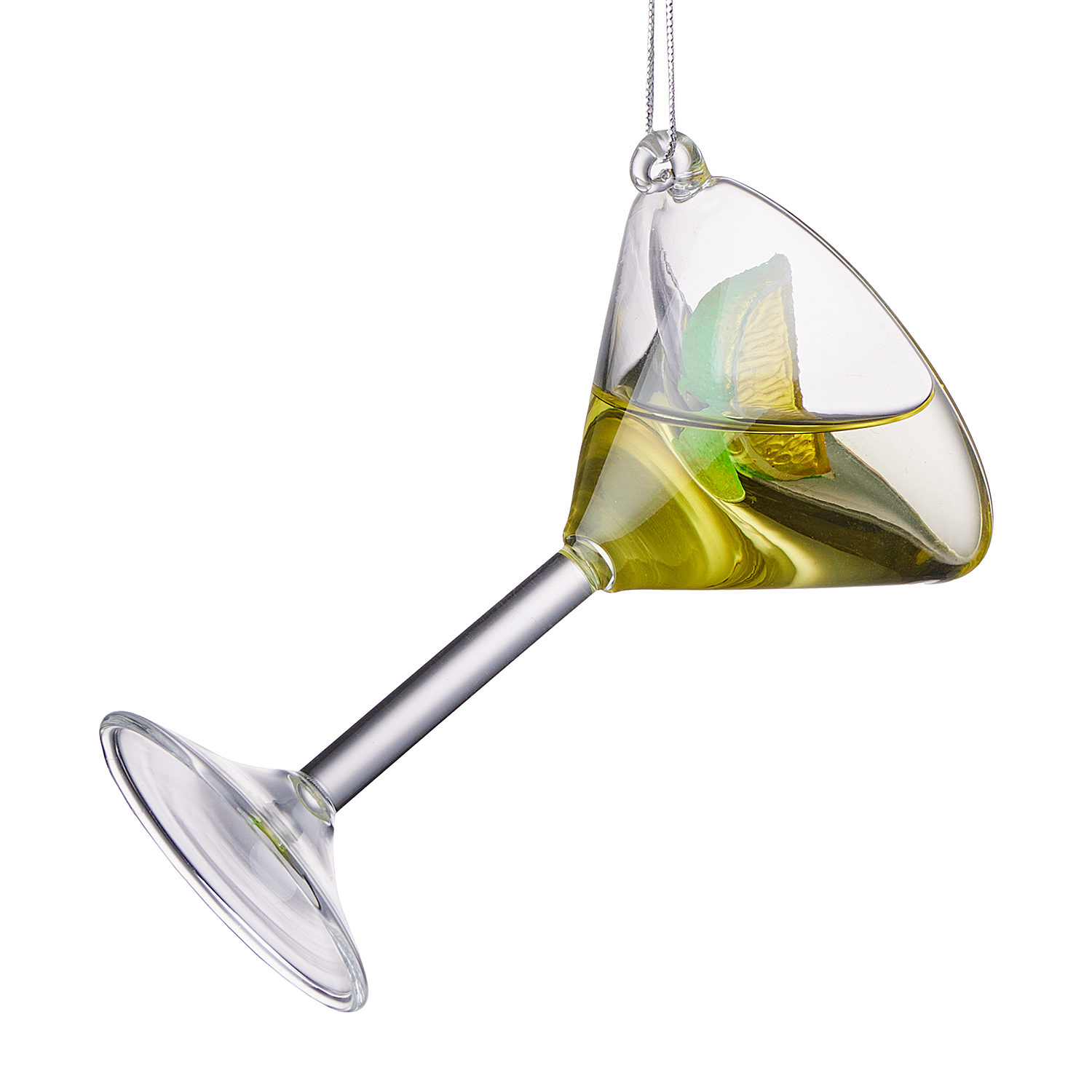 HANG ON ornament din sticla martini cocktail