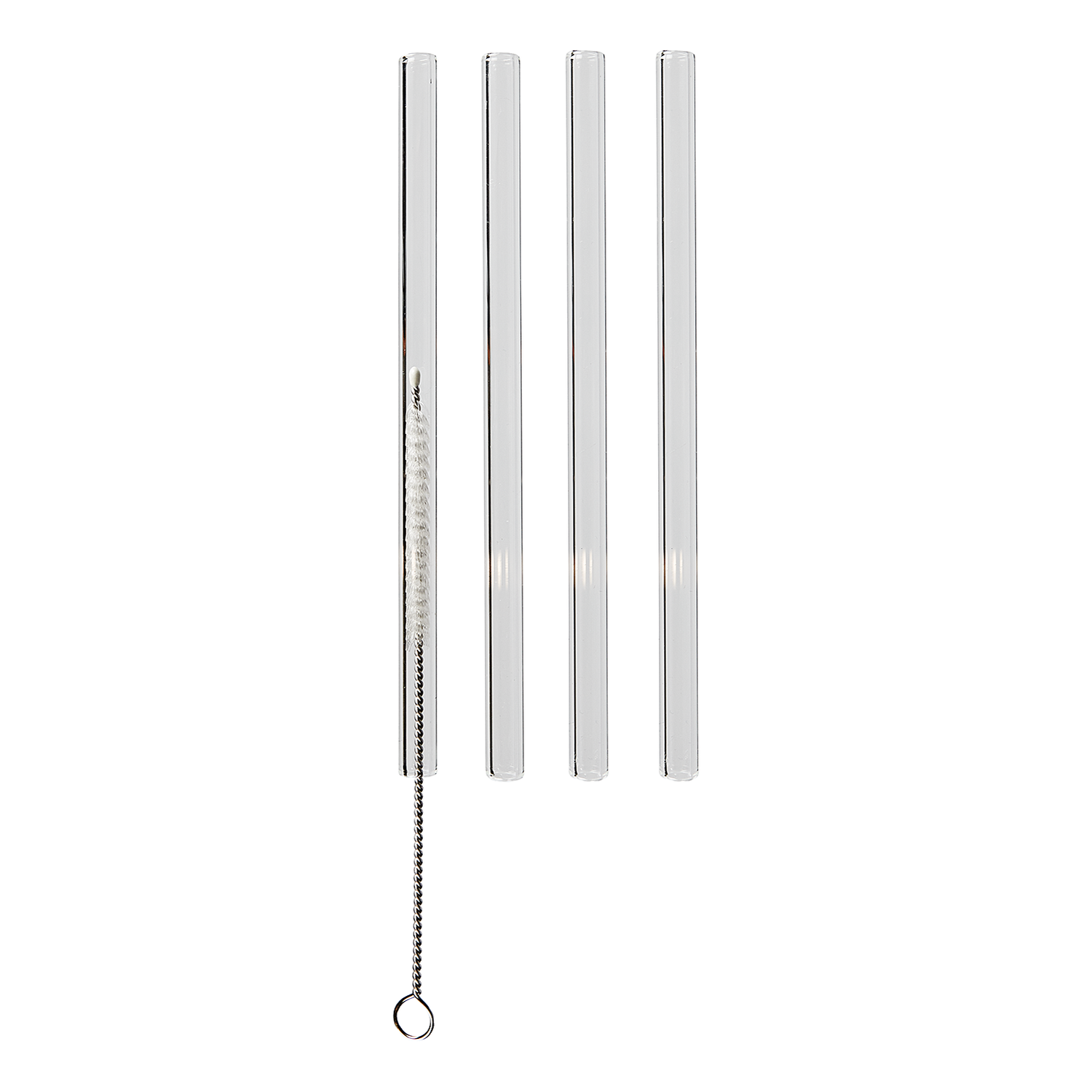 LONG DRINK set paie din sticla transparenta | 15 cm