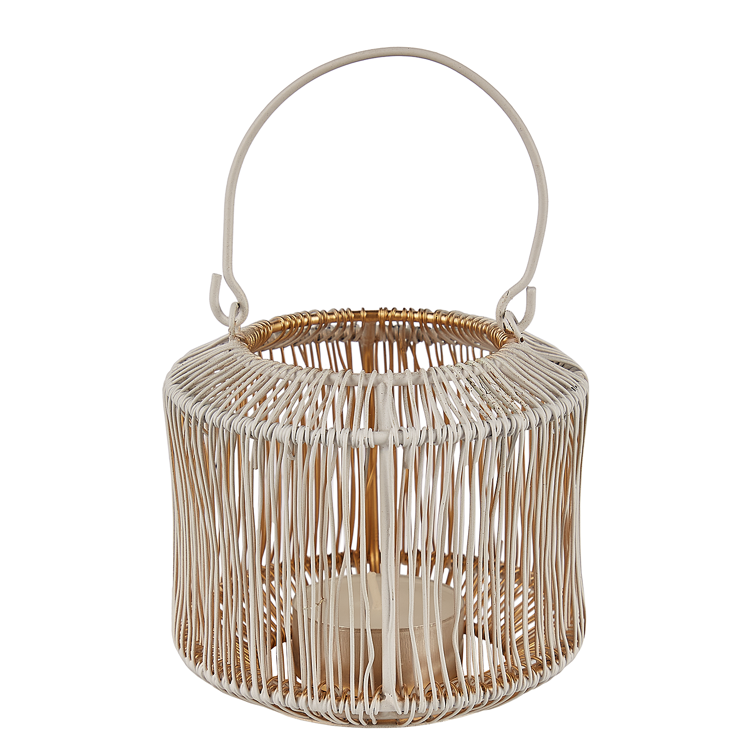 YOKO suport lumanari mini-felinar alb | 9x7,5 cm