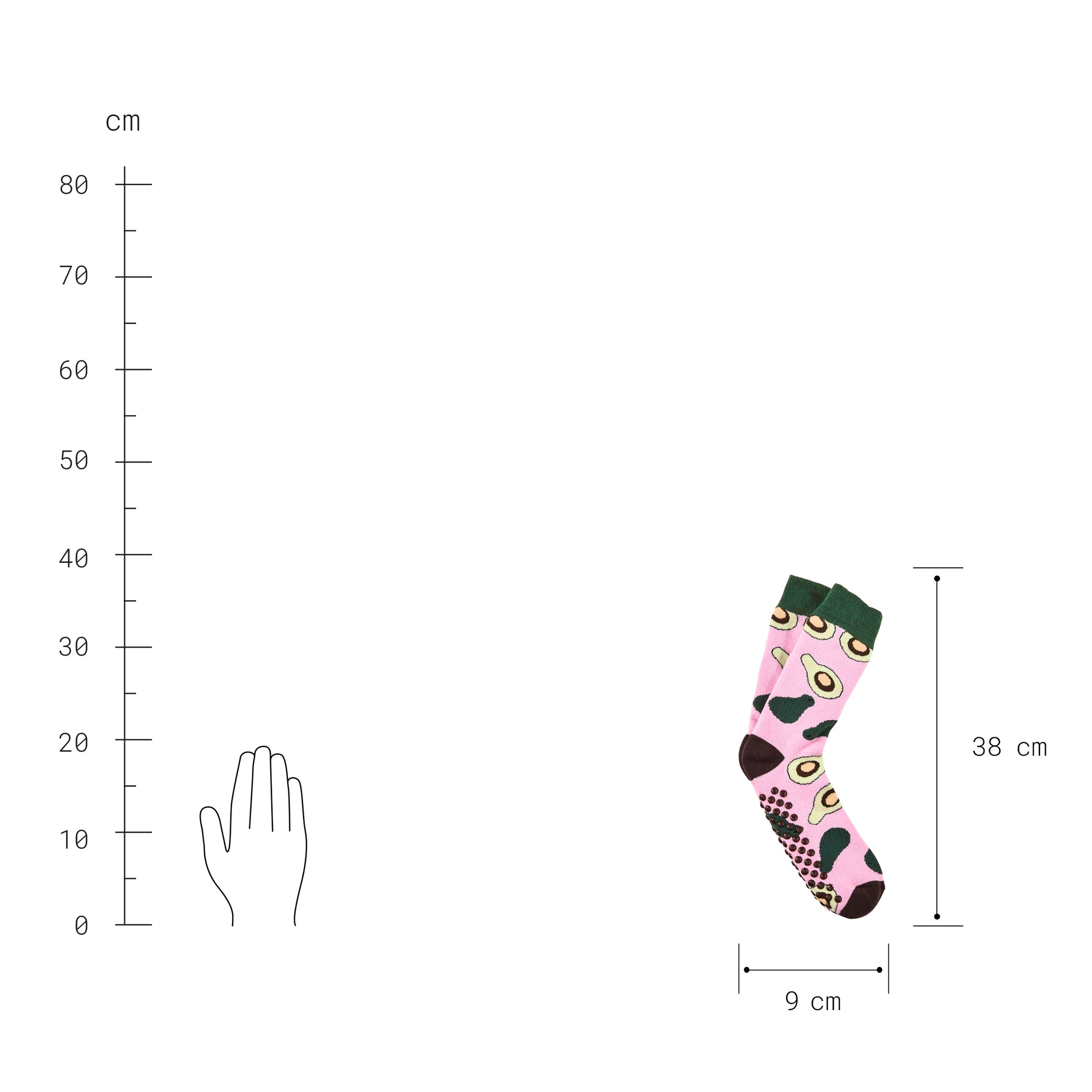 COZY SOCKS pereche sosete avocado | 35-38