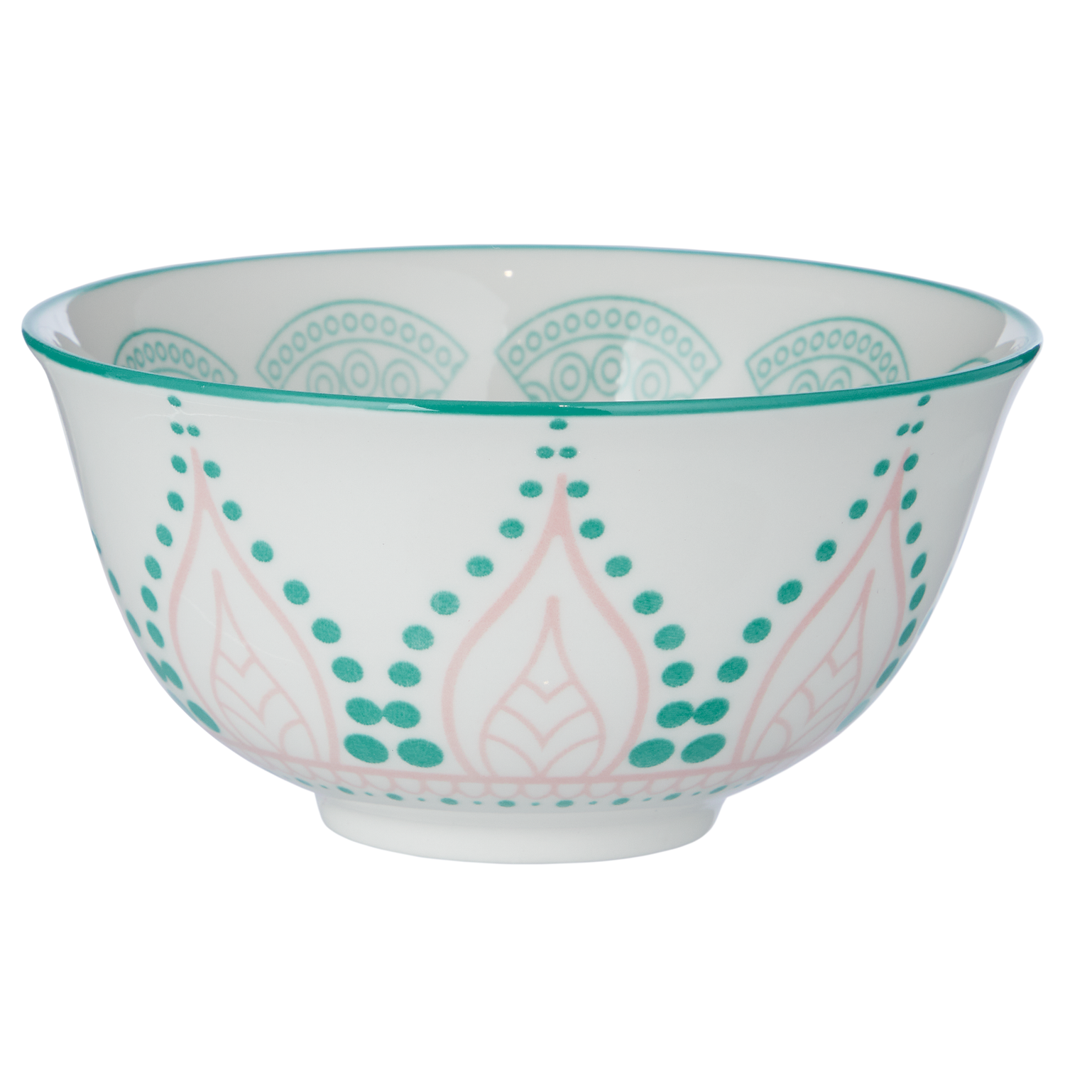 ORNAMENTS bol 240 ml, verde/roz