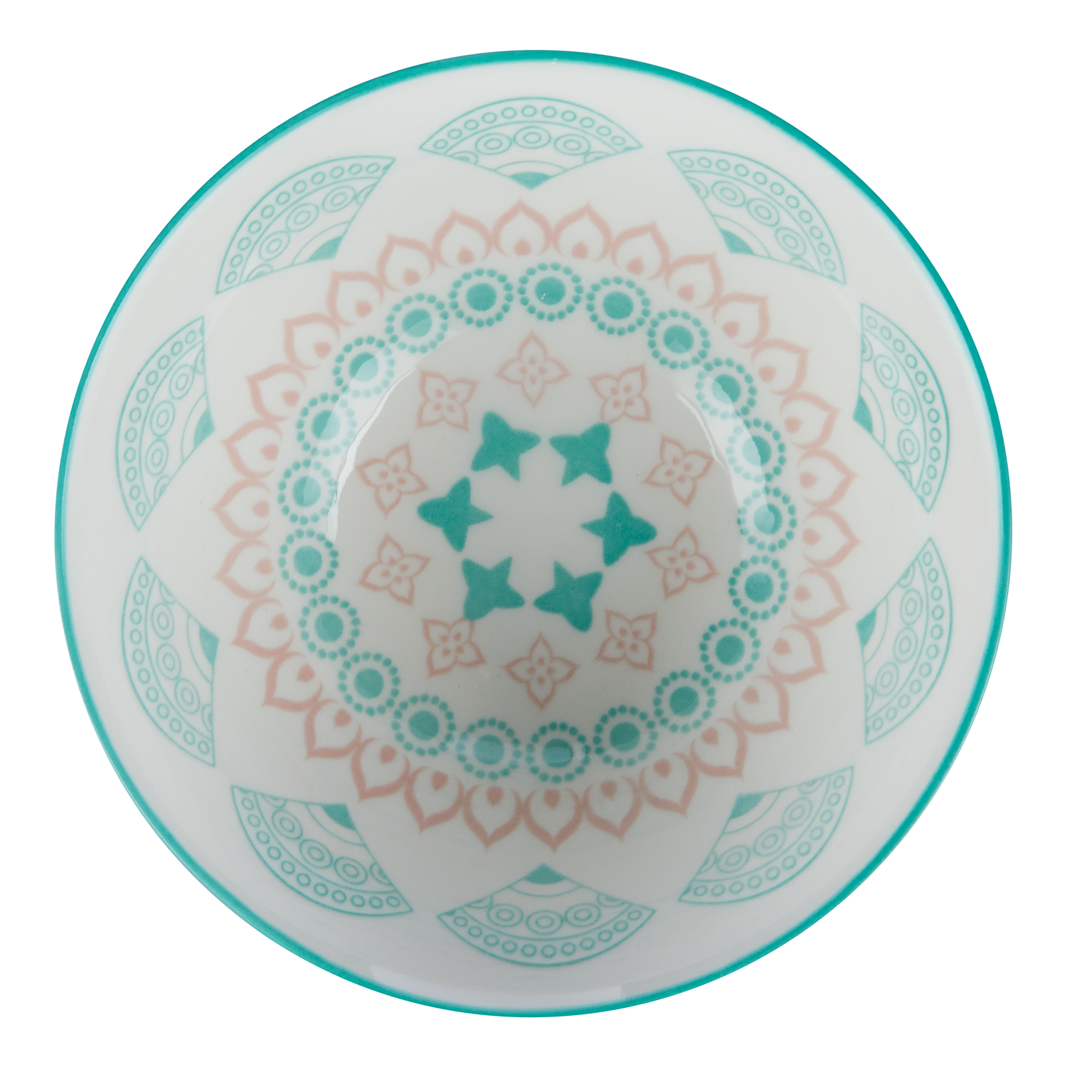 ORNAMENTS bol 240 ml, verde/roz