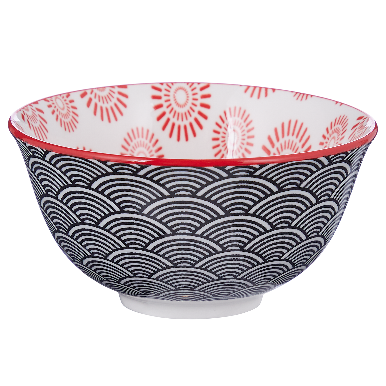 ORNAMENTS bol 240 ml, negru/rosu