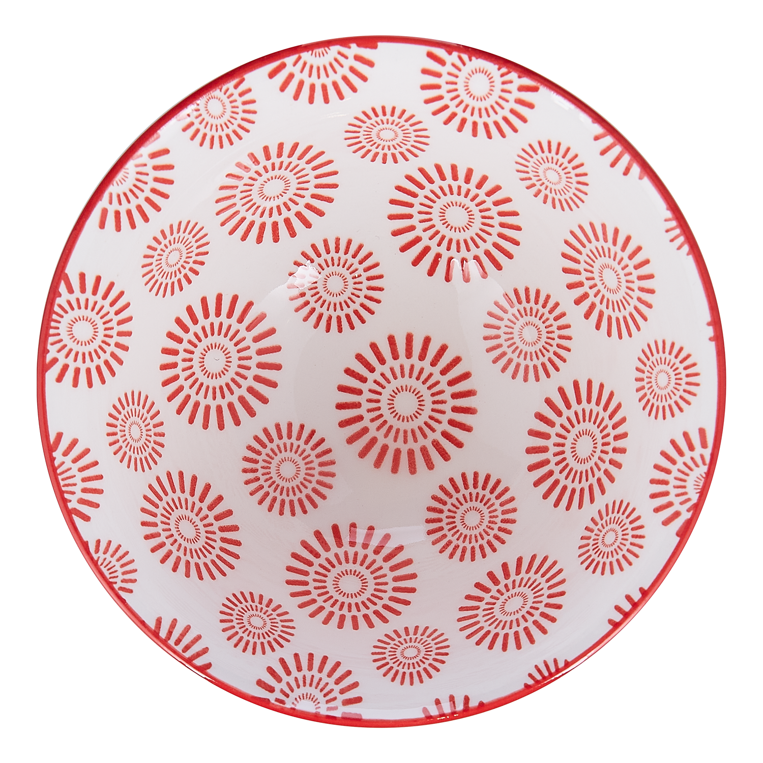 ORNAMENTS bol 240 ml, negru/rosu