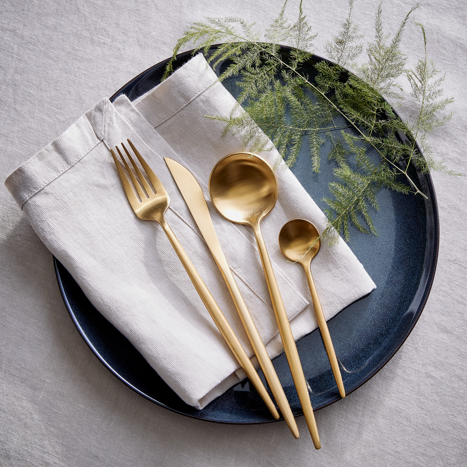 STILETTO set tacamuri 4 piese, auriu mat