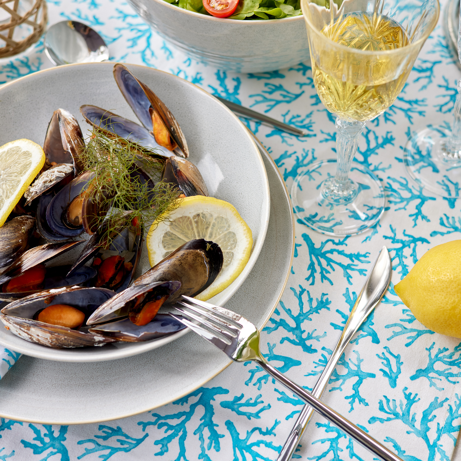 STILETTO set tacamuri 4 piese, argintiu lucios