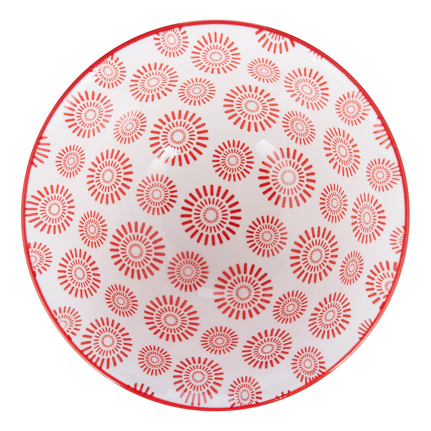 ORNAMENTS bol 520 ml, negru/rosu