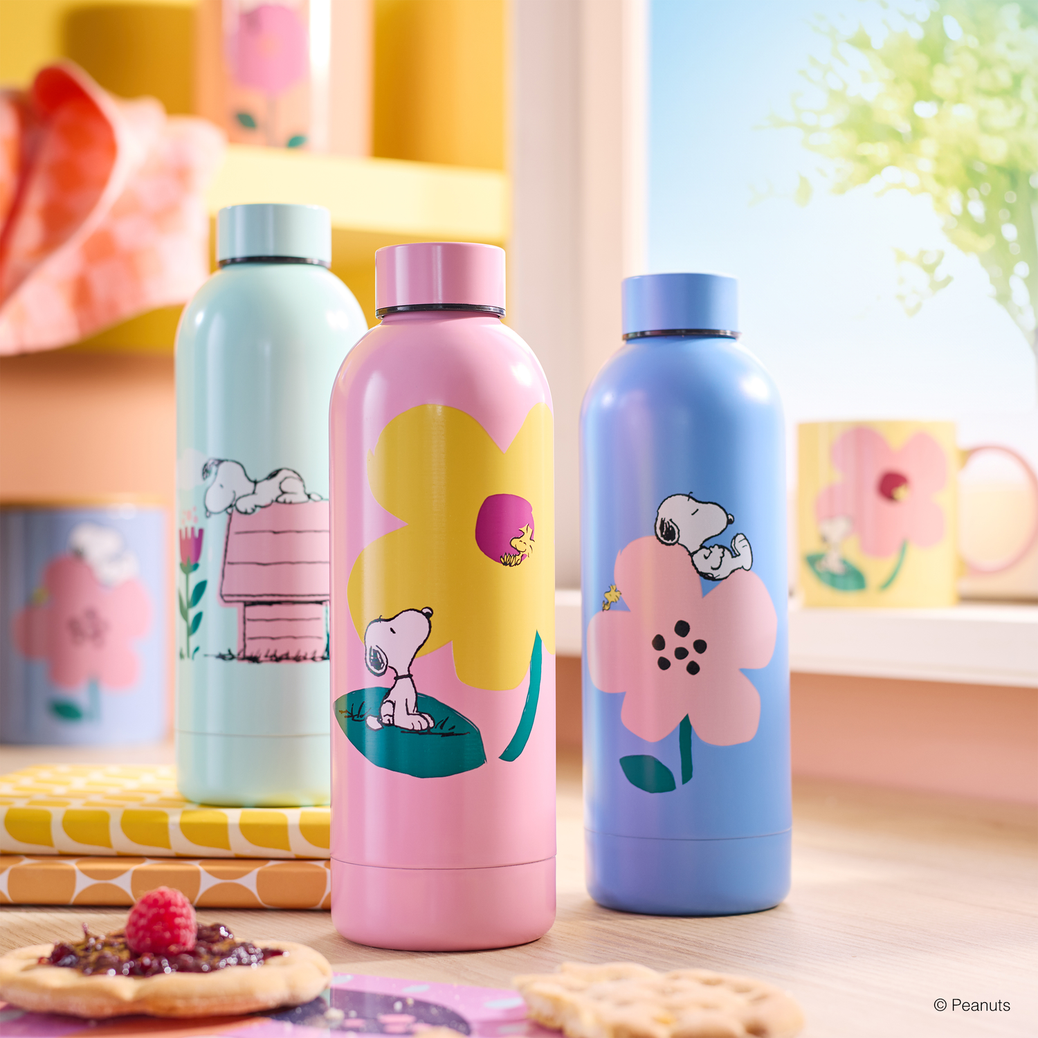 PEANUTS sticla ss 500 ml, albastru