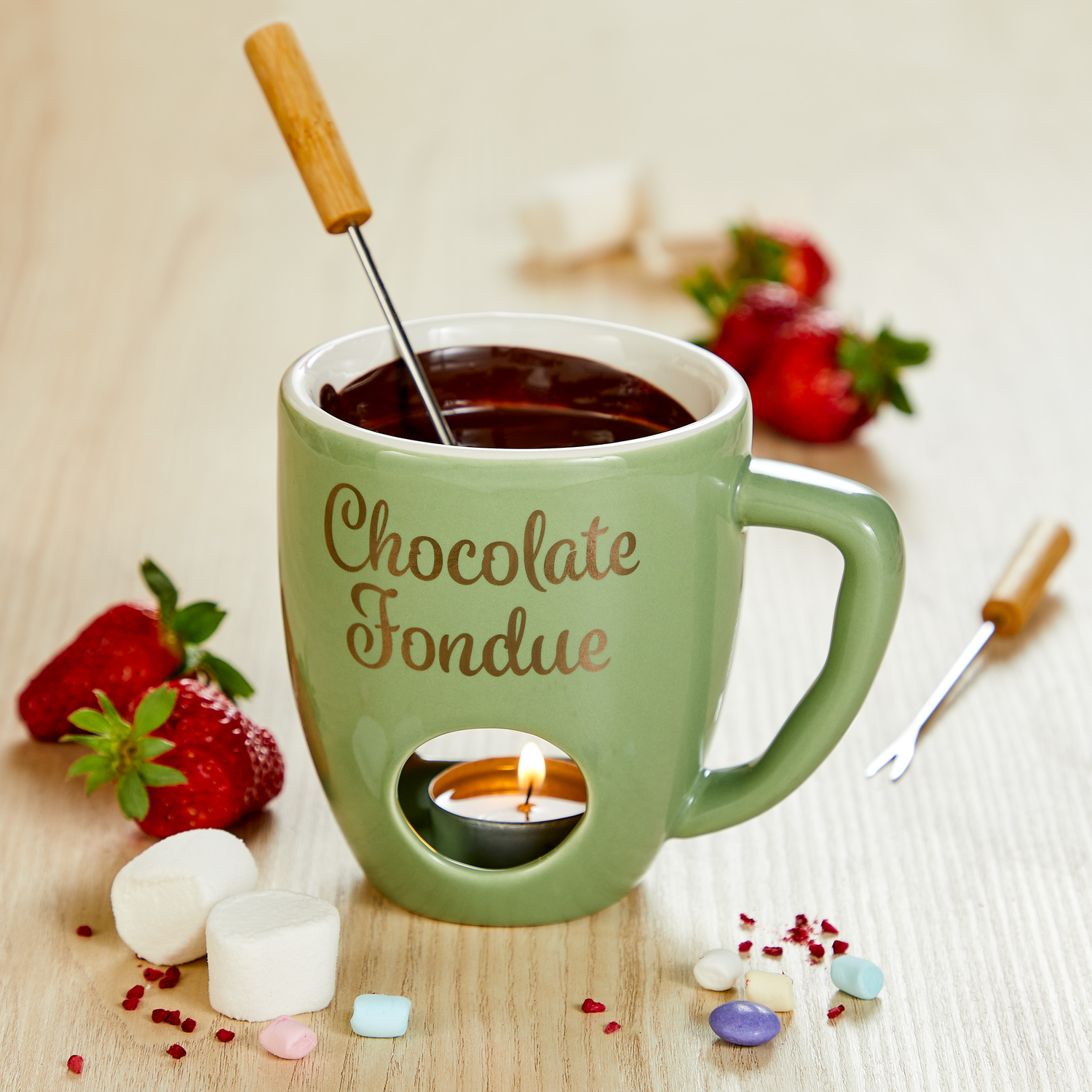 CHOCOLATE FONDUE cana, verde deschis
