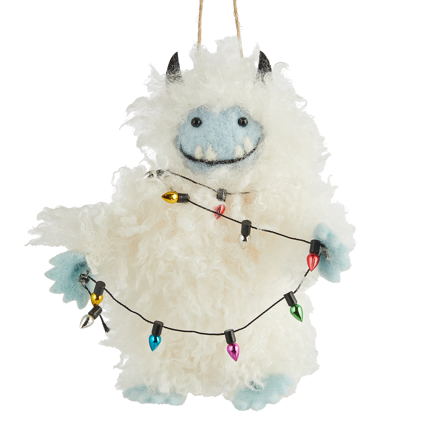 HANG ON ornament fetru Yeti cu lumini