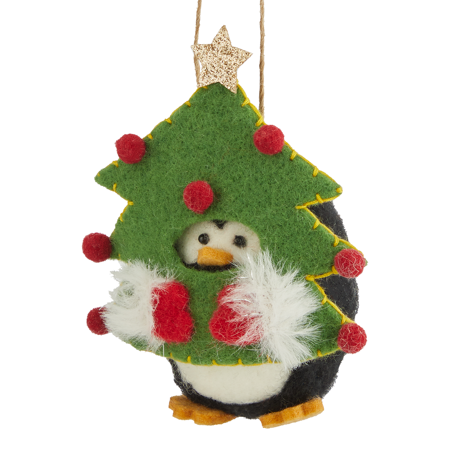 HANG ON ornament fetru pinguin cu brad