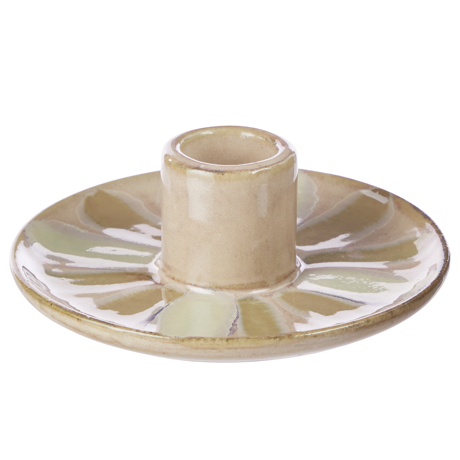 SEVENTIES suport lumanare portelan, bej