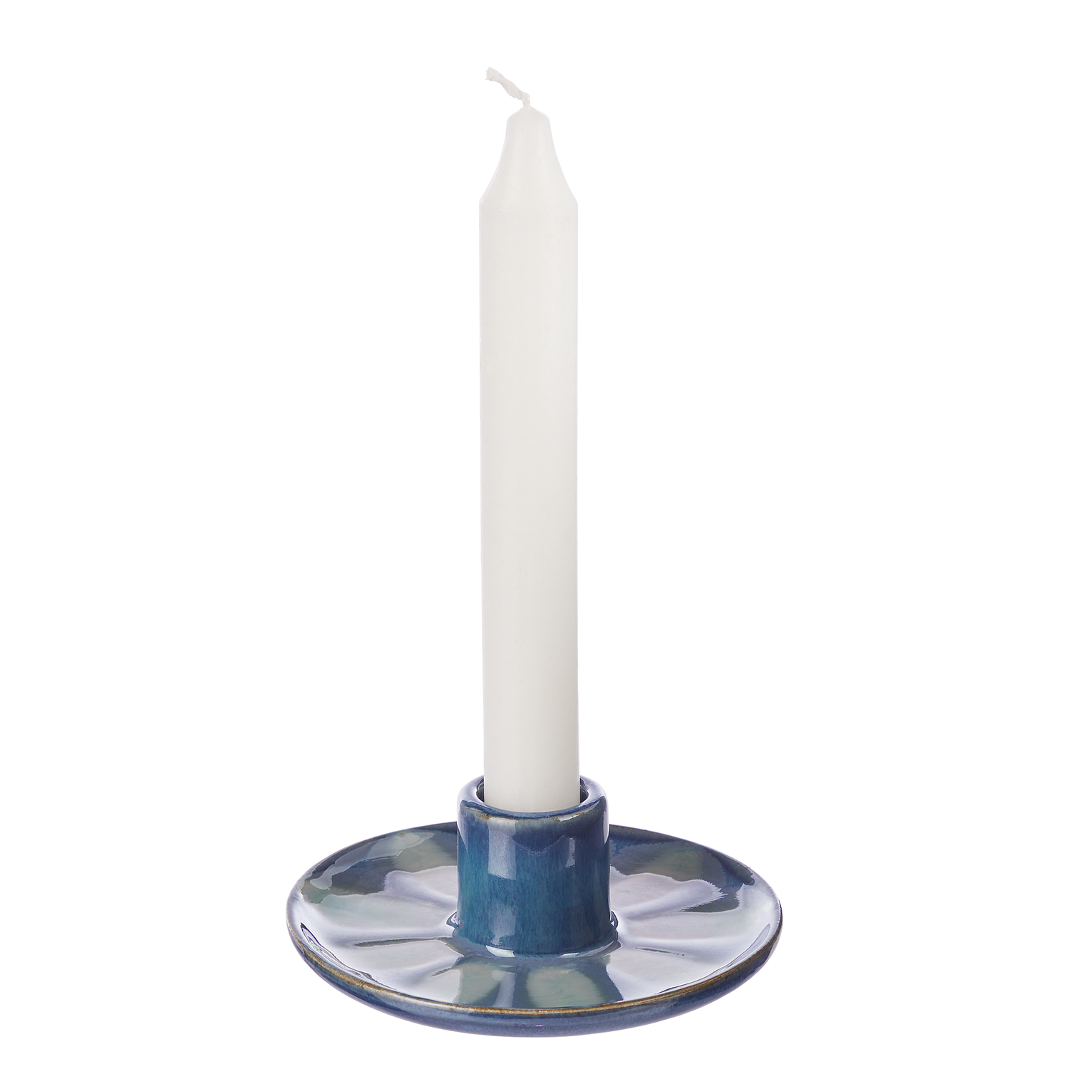 SEVENTIES suport lumanare portelan, albastru