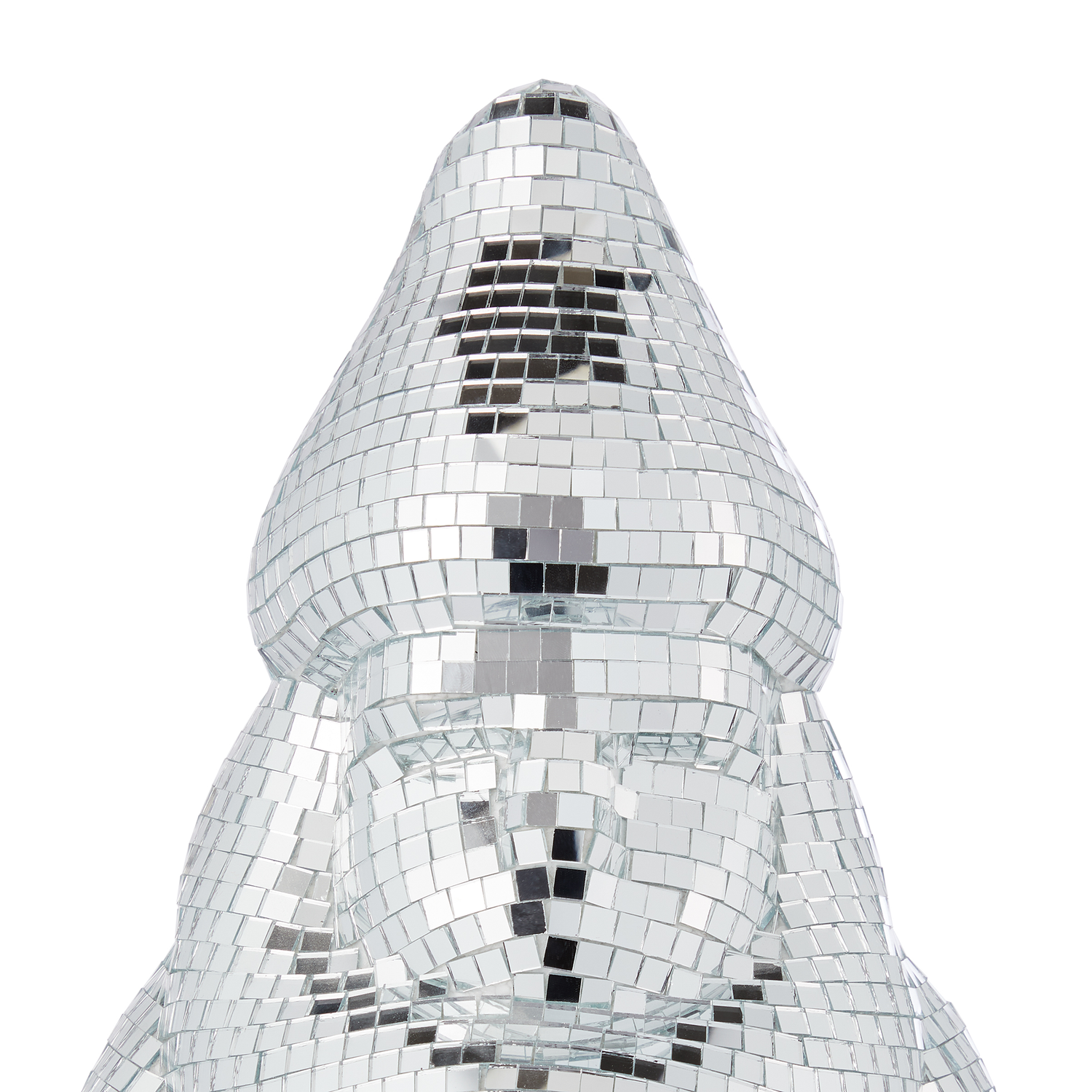 DISCO Mos Craciun oglinda 45cm argintiu