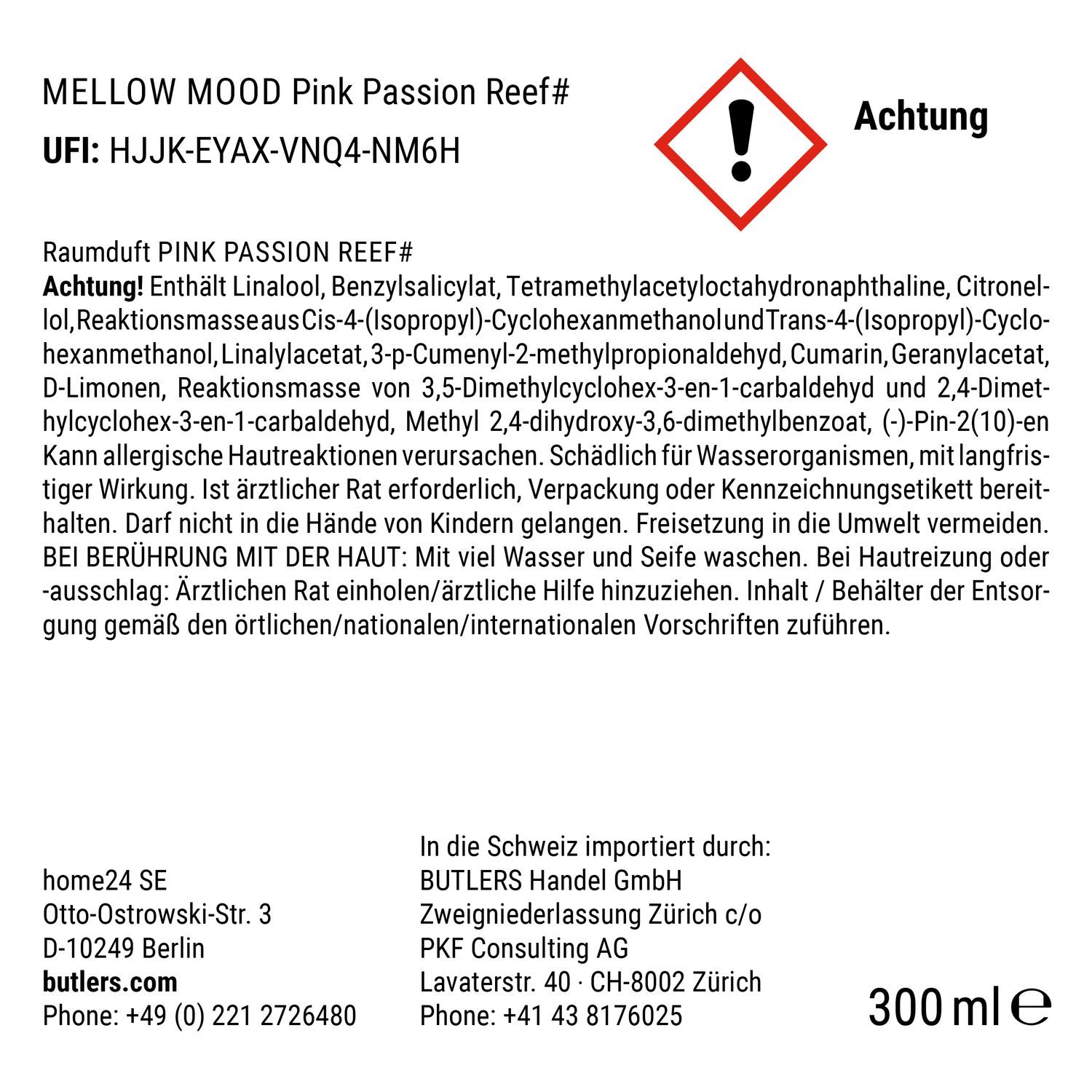 MELLOW MOOD parfum de camera 300ml - Pink Passion Reef