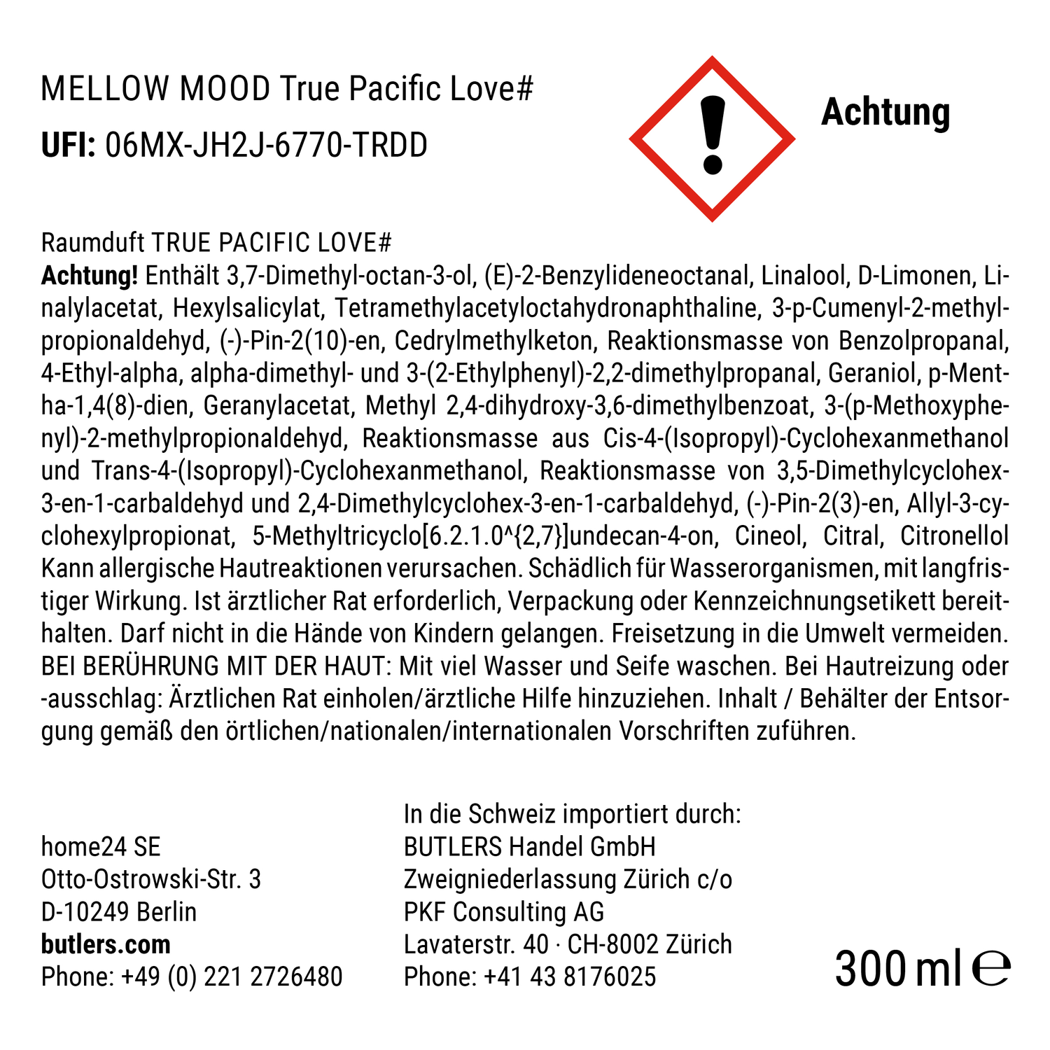MELLOW MOOD parfum de camera 300ml - True Pacific Love