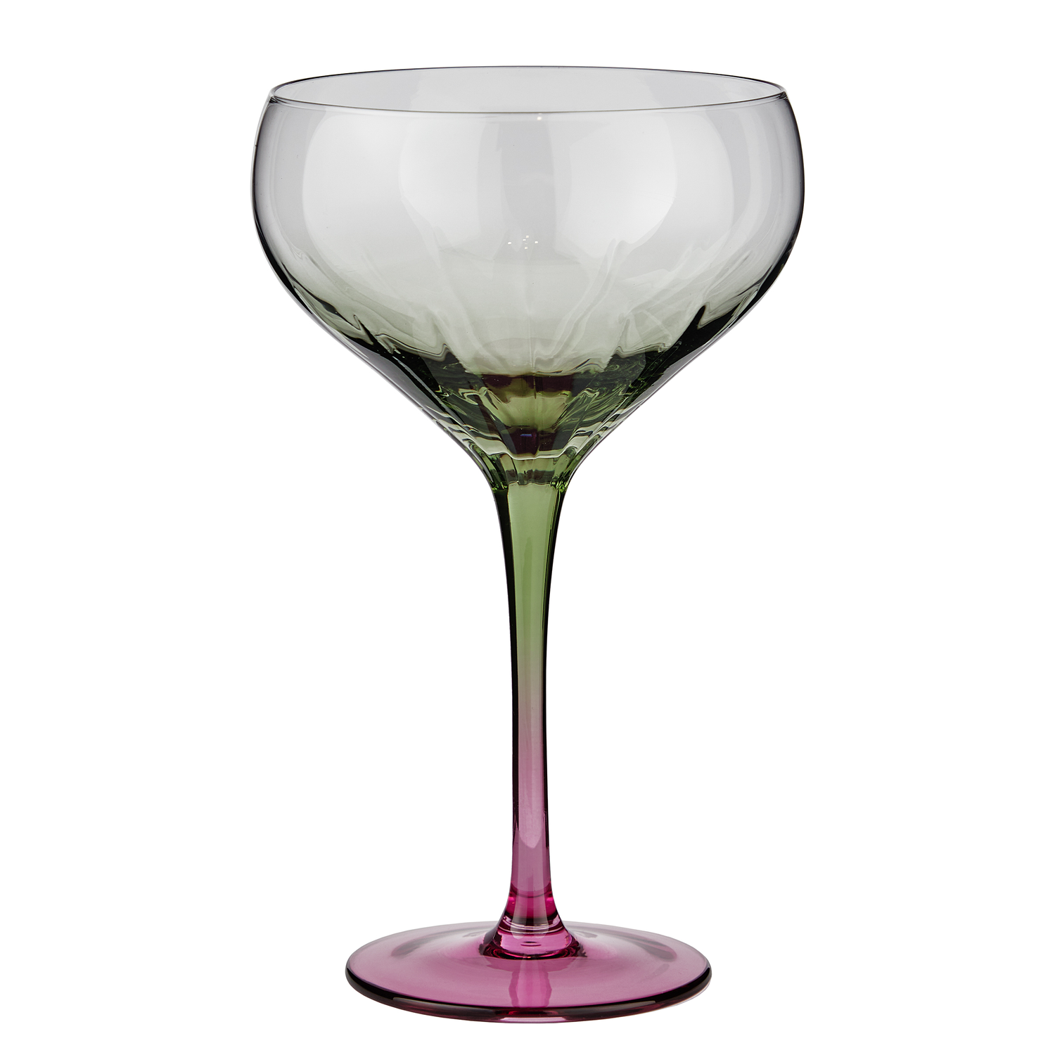 DIVINE pahar cocktail 380 ml, verde/roz