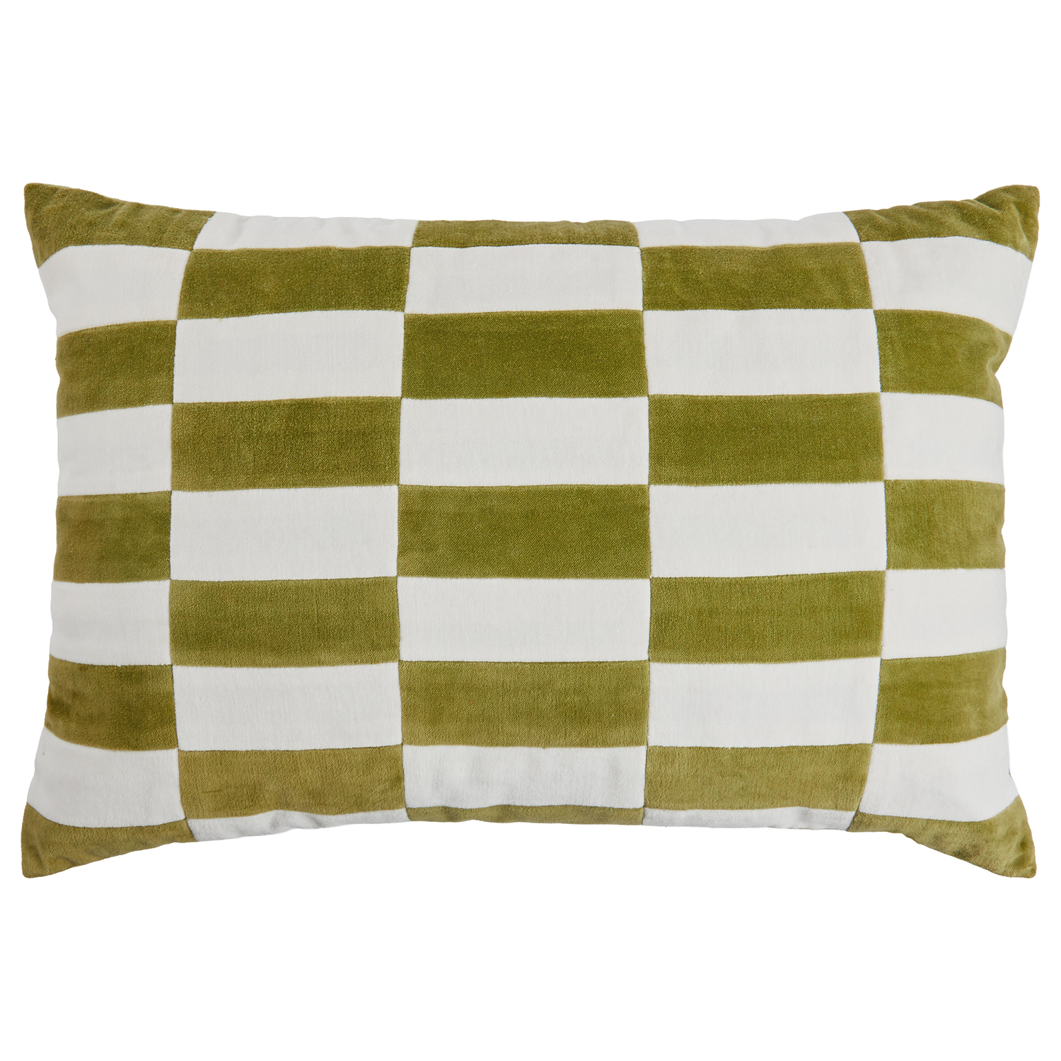 CHECKER VELVET perna 40x60 cm verde