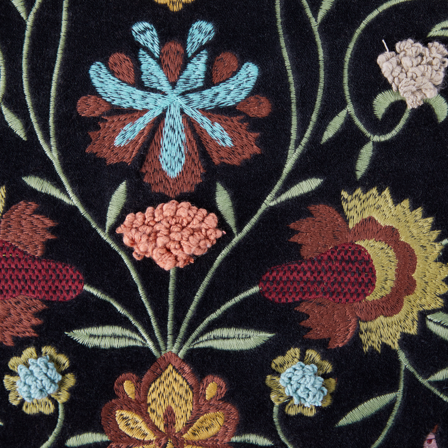 BOHEMIAN perna 50x50cm neagra